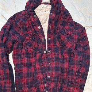 Soho Red and Black shirt Jacket